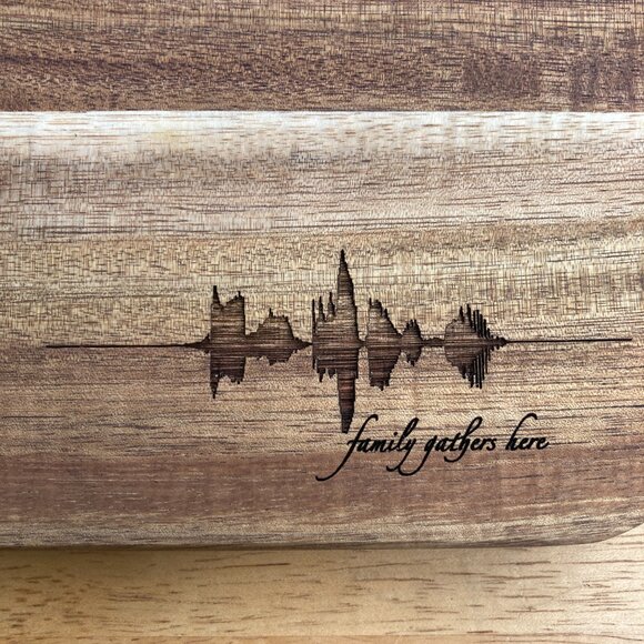 Family Gathers Here Soundwave Cutting Board - Picture 2 of 6